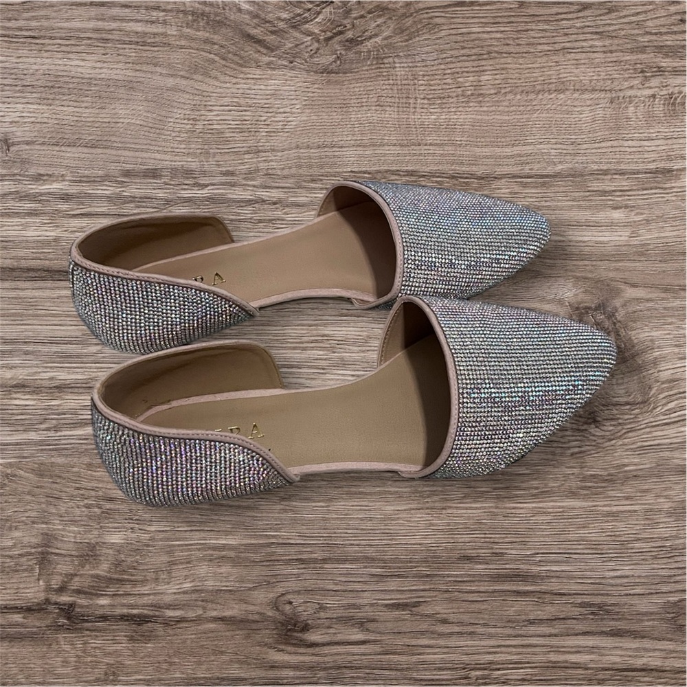 Sparkly bling flats